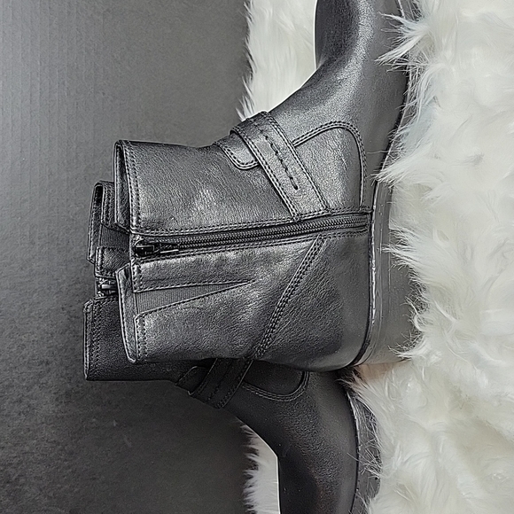 SALVIA Cable Sheep Nappa Black Ankle Buckle Booties Size 11.5 - Picture 5 of 13